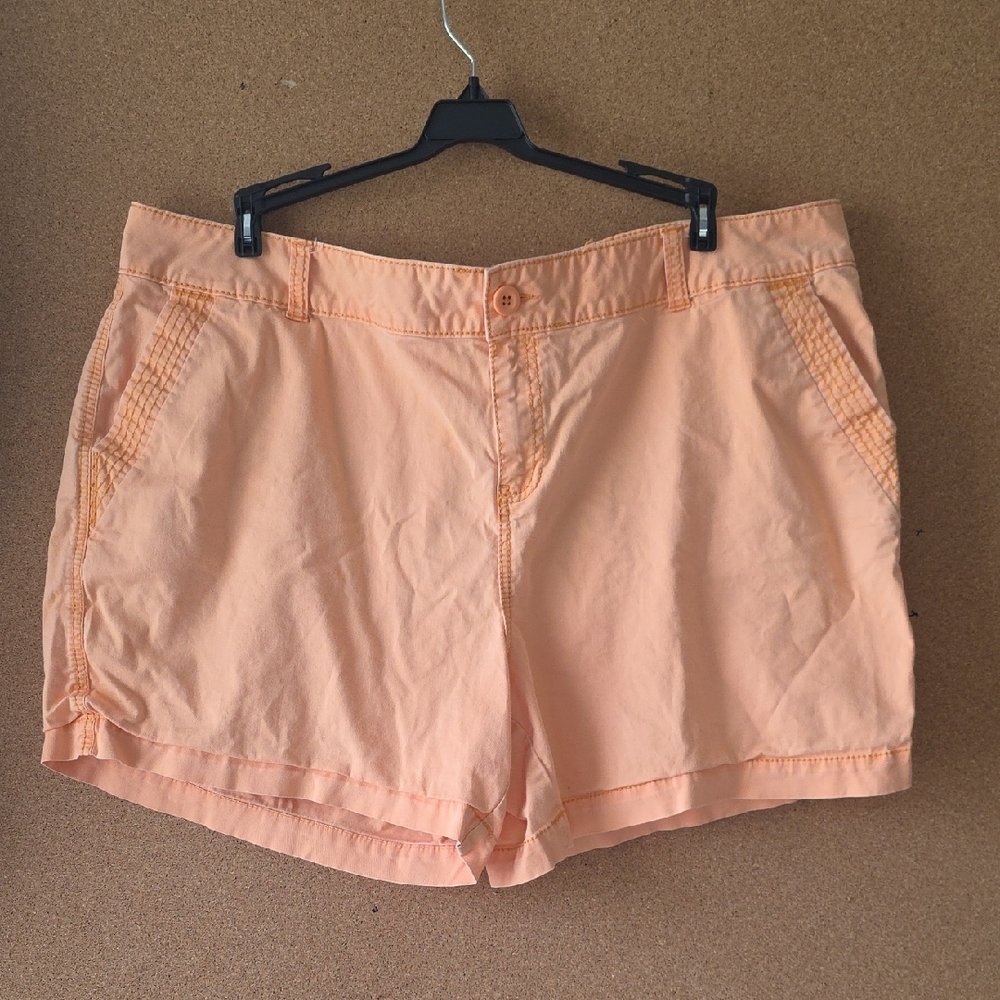 Maurices Peach Stretch Shorts Women’s Size 24 Cotton Spandex Casual Summer